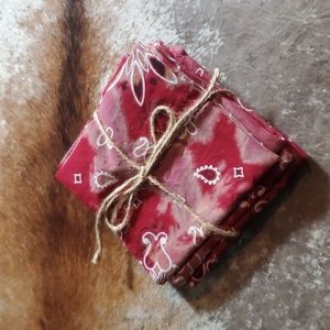 Distressed Bandana Napkin Set